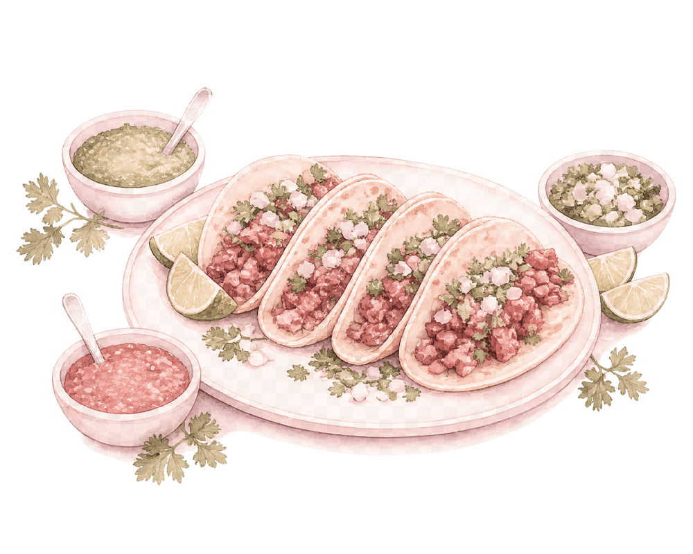 Tacos en taquería